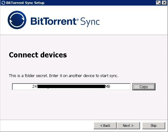 BitTorrent Sync (3) Click to enlarge