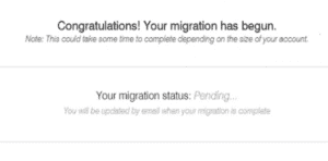 Félicitations! Votre migration vers McAfee MXLOGIC a commencé